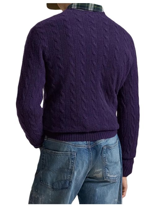 Maglione con lavorazione intrecciata Polo Ralph Lauren | 710-876762-505FIREFISH PURPLE HEATHER